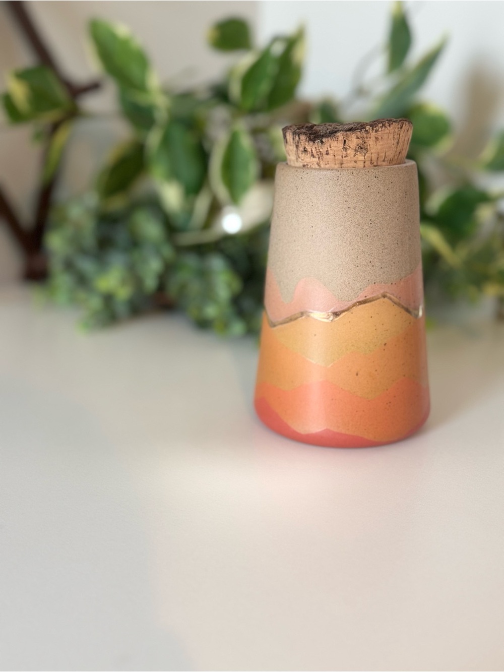 Callahan Ceramics Satin Golden Hour Stash Jar